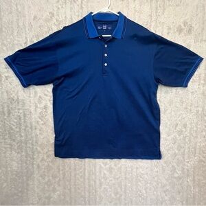 Dunhill Golf Men's Blue Polo Shirt Sz L Mercirised Cotton Made in Italy
